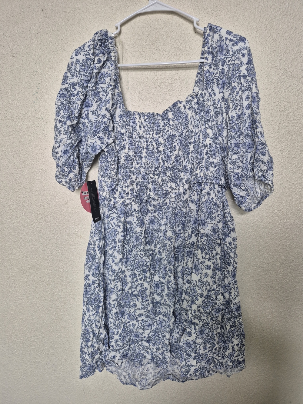 Blush Maternity Fashion Blue Floral Dress - Picture 2 of 5